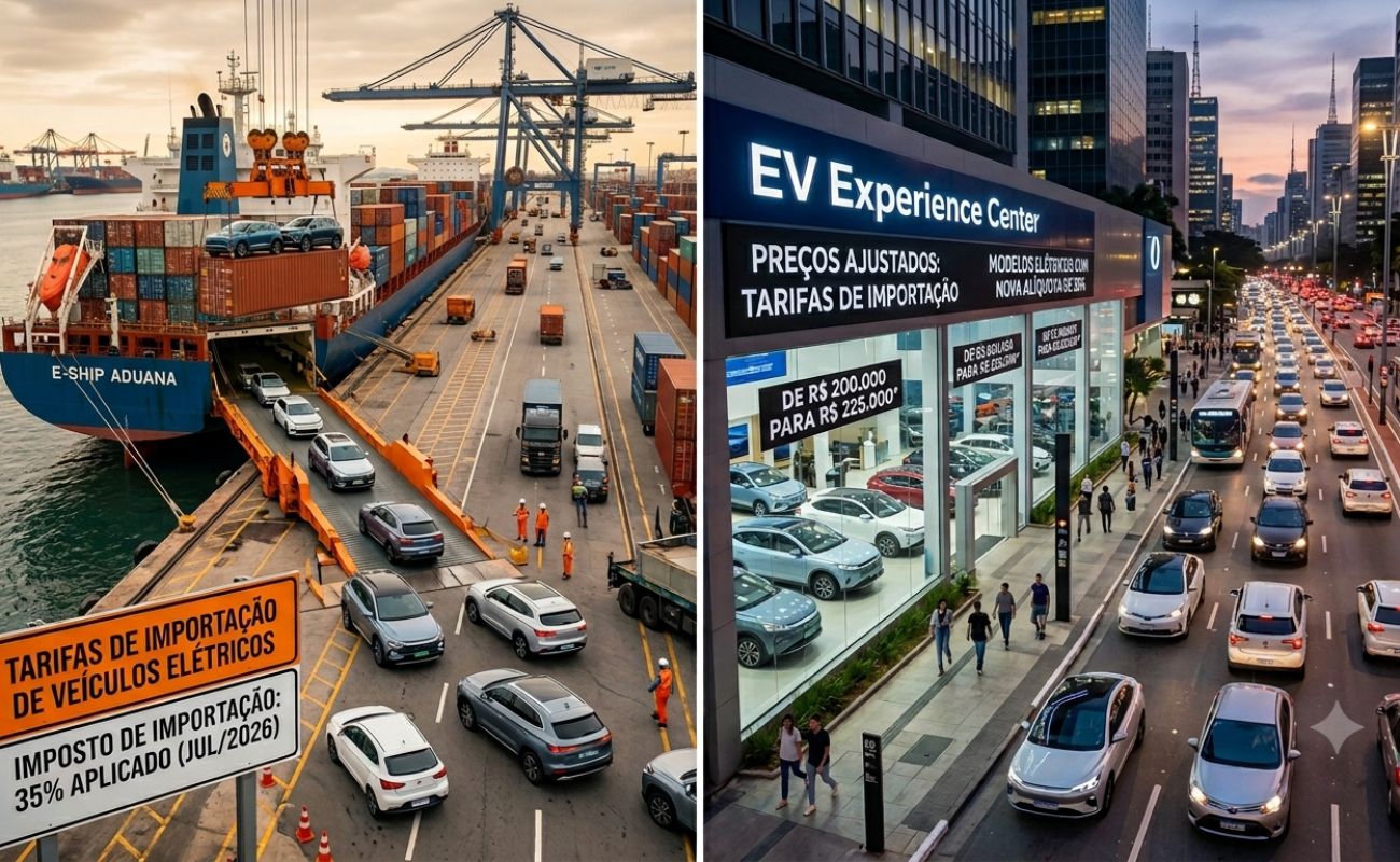 Como as tarifas de carros elétricos importados impactam sobre o custo final de compra?