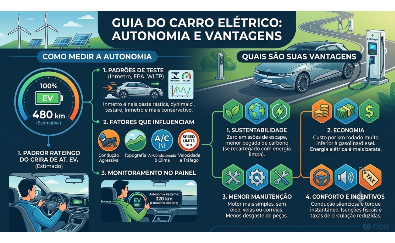 Como medir a autonomia do carro elétrico e quais são suas vantagens?